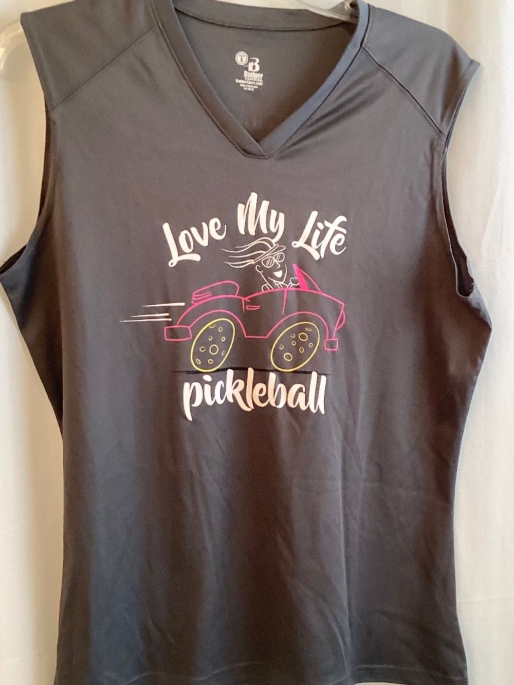 BADGER SPORTS…Cute Pickleball Top!  Size large
